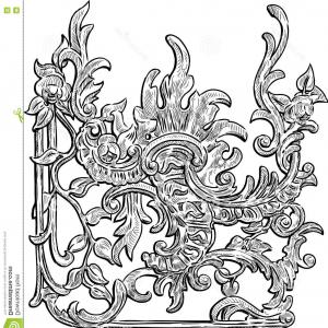 300x300 Set Of Vintage Engraving Floral Elements Vector Clipart Catchsplace