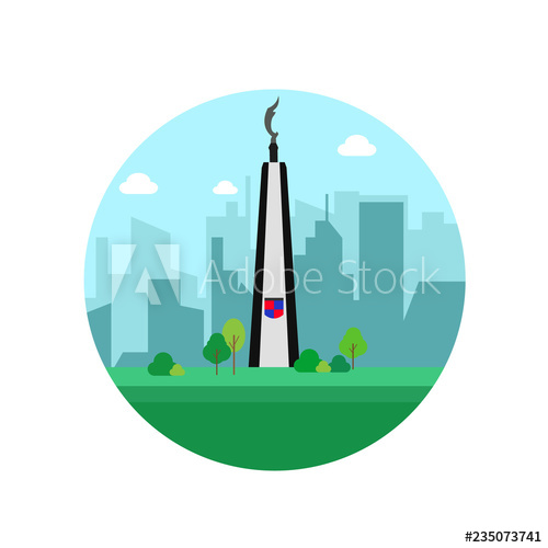 500x500 Kujang Monument, Landmark Of Bogor City Indonesia Vector