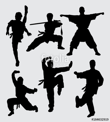 453x500 Kungfu And Martial Art Silhouette Good Use For Symbol, Logo, Web