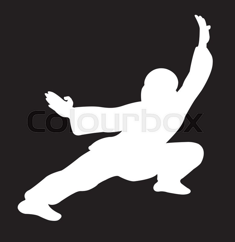 778x800 Man Action Kung Fu Martial Art Stock Vector Colourbox