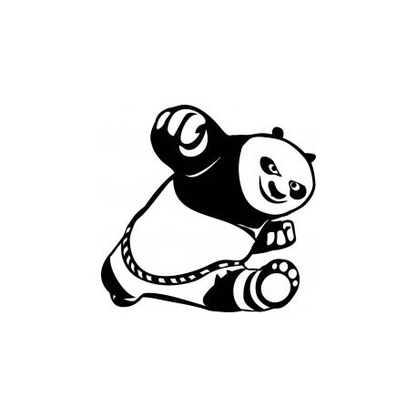 458x458 Car Stickers Cute Kung Fu Panda Free Vector
