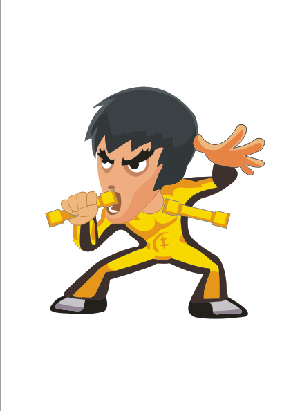 421x595 Kungfu Boy Vector Free Download
