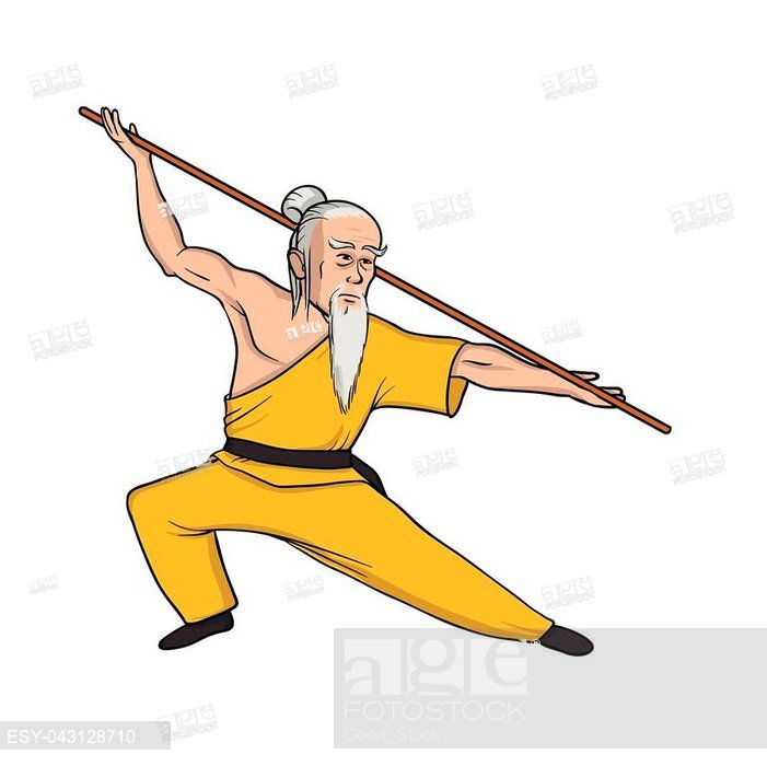 701x700 Shaolin Monk Practicing Kung Fu Or Wushu Martial Arts Vector