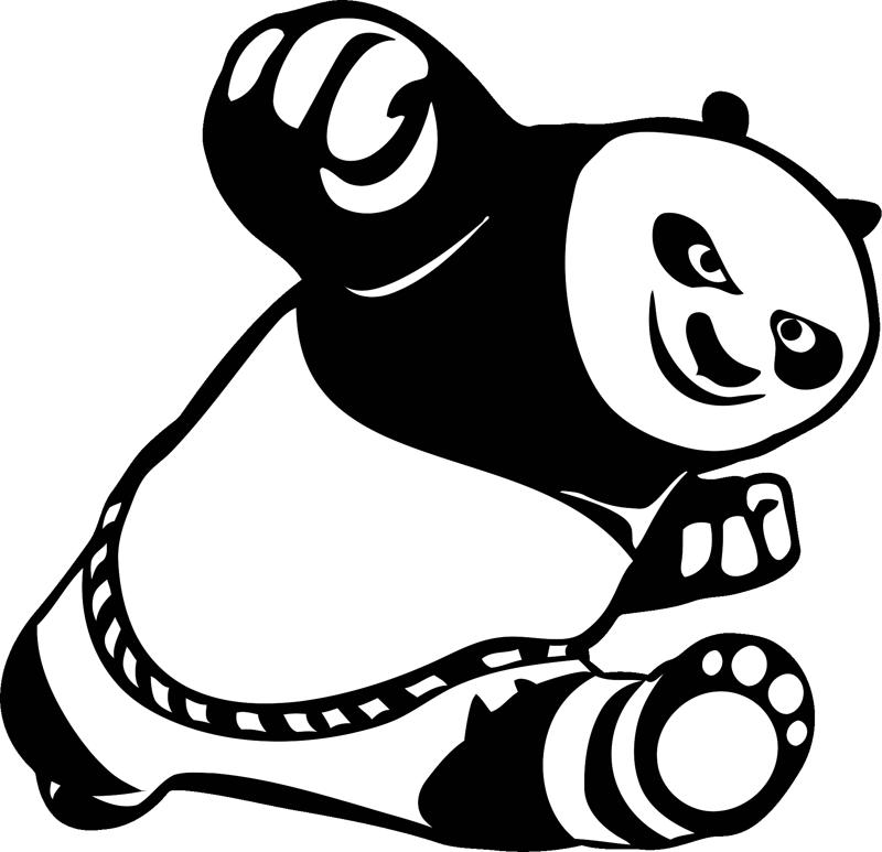 800x773 Car Stickers Cute Kung Fu Panda Free Vector Cdr Free Download