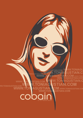 350x495 Kurt Cobain Simple Lineart