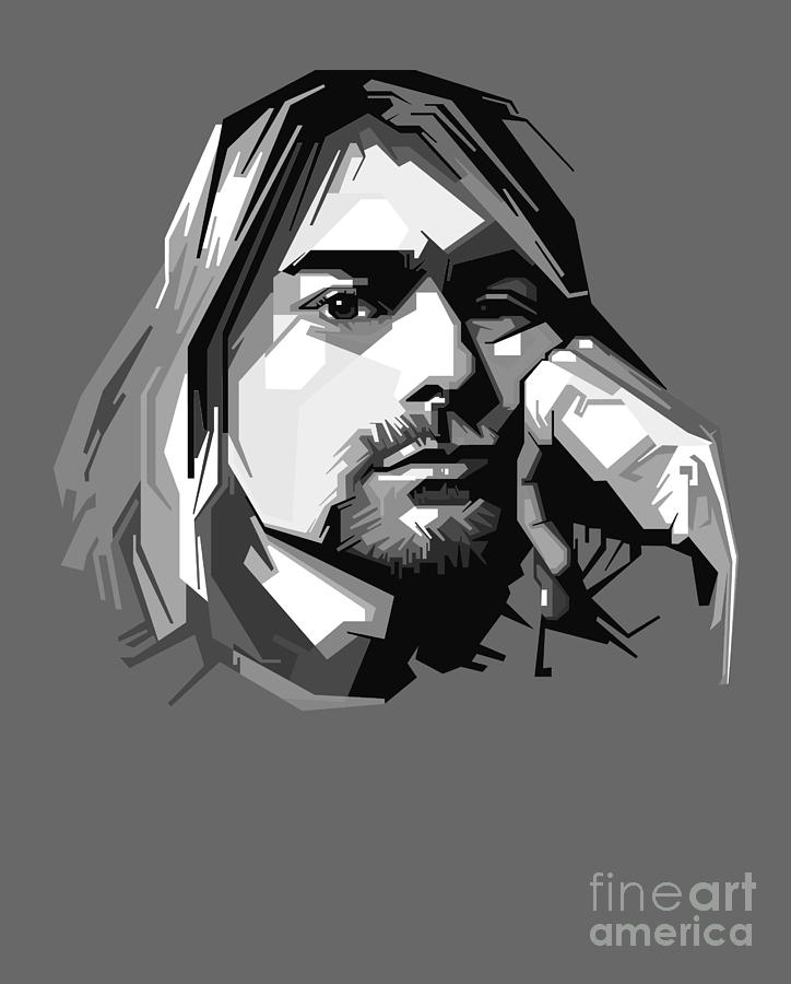 724x900 Kurt Cobain Vector Digital Art
