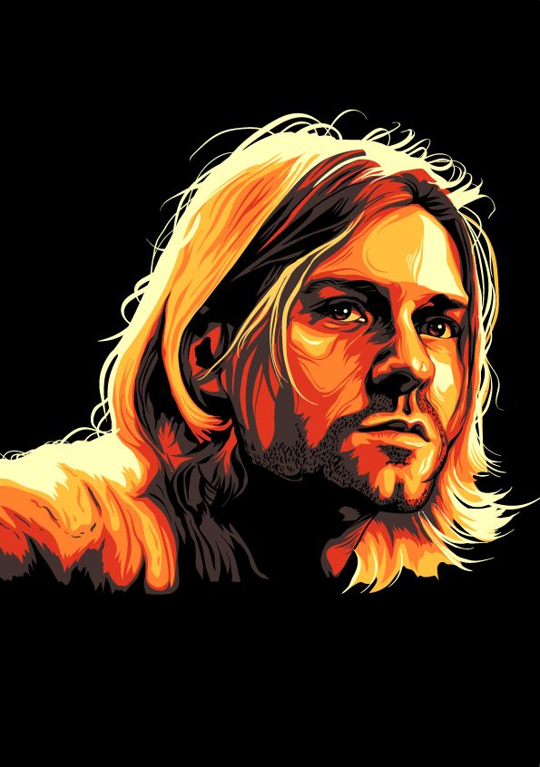 Kurt Cobain Vector at Vectorified.com | Collection of Kurt Cobain ...