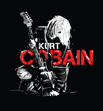 350x377 Kurt Cobain Of Nirvana Vector