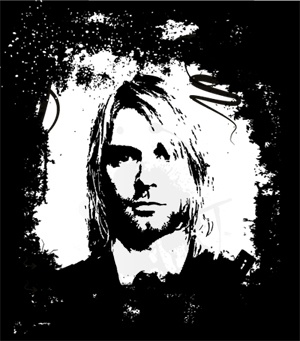 300x341 Vector Kurt Cobain Free Vector Download