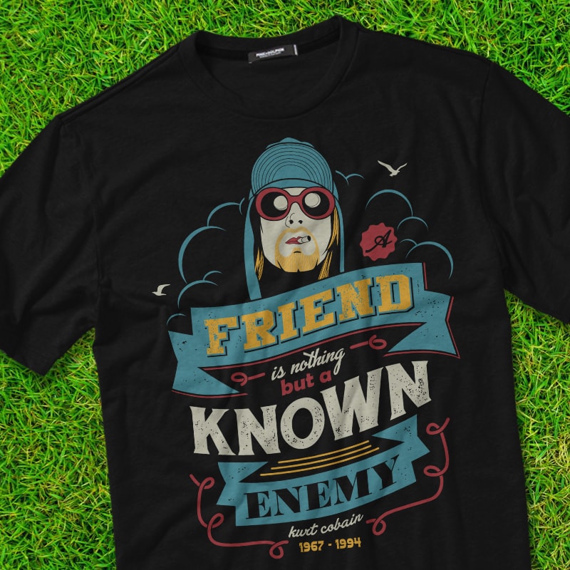 800x800 Kurt Cobain T Shirt Vector Art