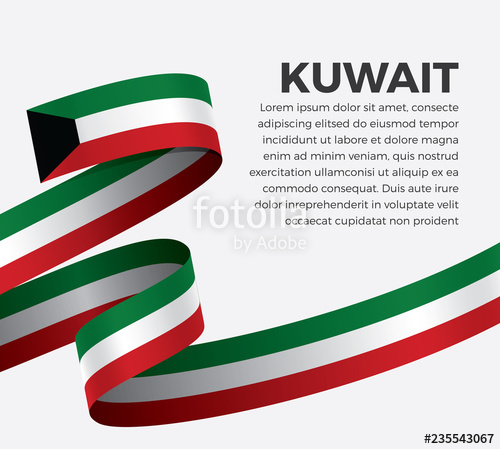 500x449 Kuwait Flag, Vector Illustration On A White Background Stock