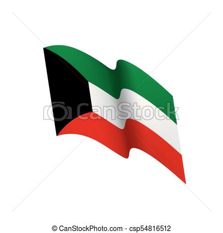 450x470 Kuwait Flag, Vector Illustration On A White Background Vector Clip