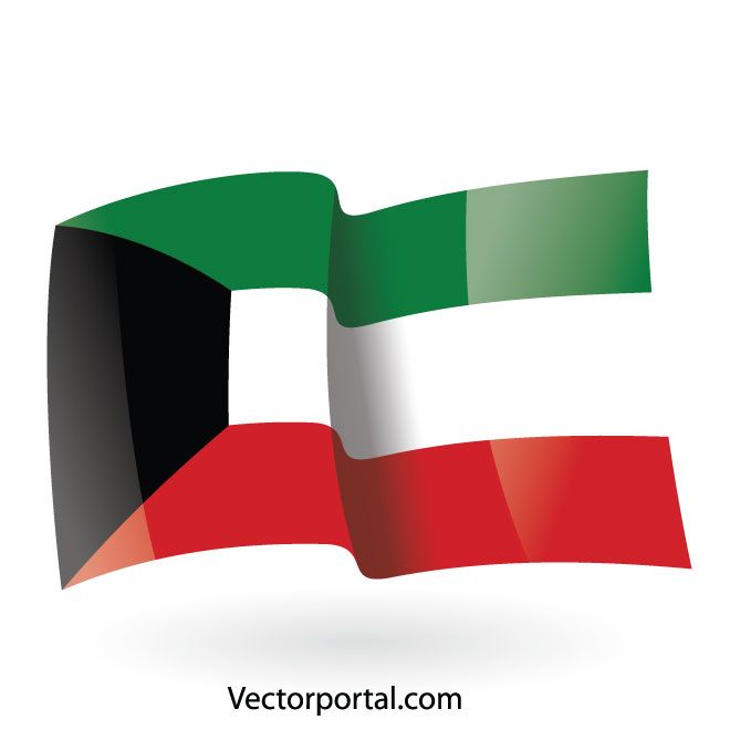 660x660 Kuwait Flag Vector Image Flags Free Vectors Flag Vector, Free