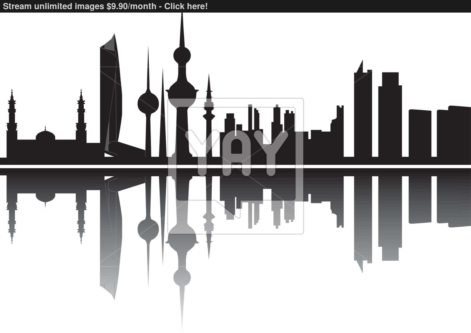 1600x1131 Kuwait Skyline Vector
