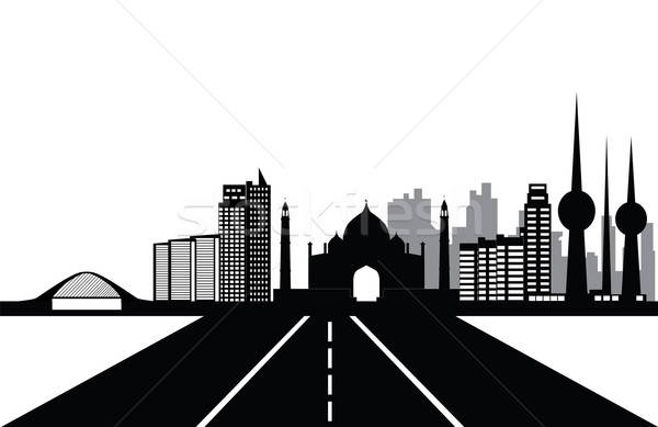 600x389 Kuwait Skyline Vector Illustration Chris Willlemsen