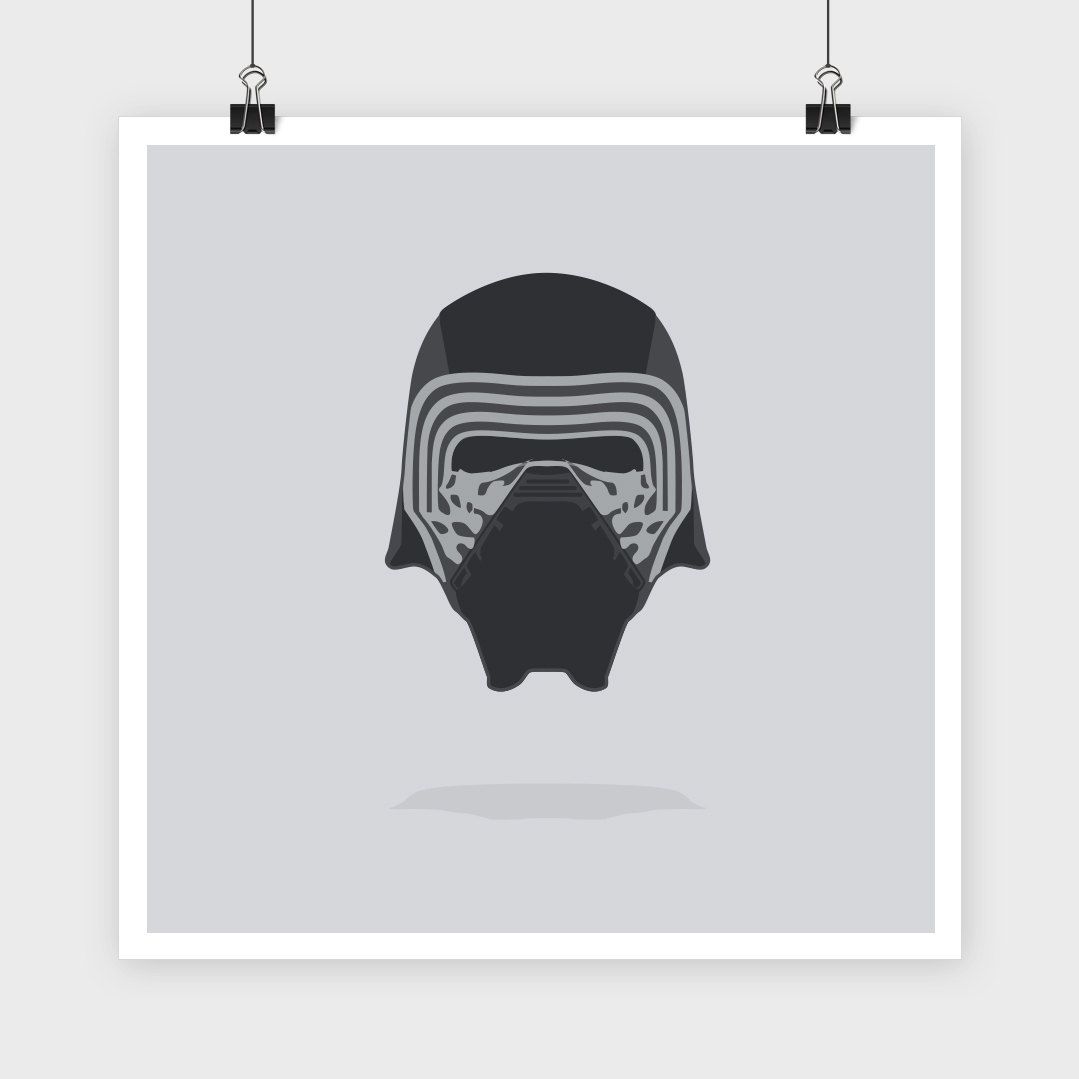 Kylo Ren Helmet Vector Star Wars Illustration 1079x1079 Kylo Ren Helmet Vector Star Wars Illustration