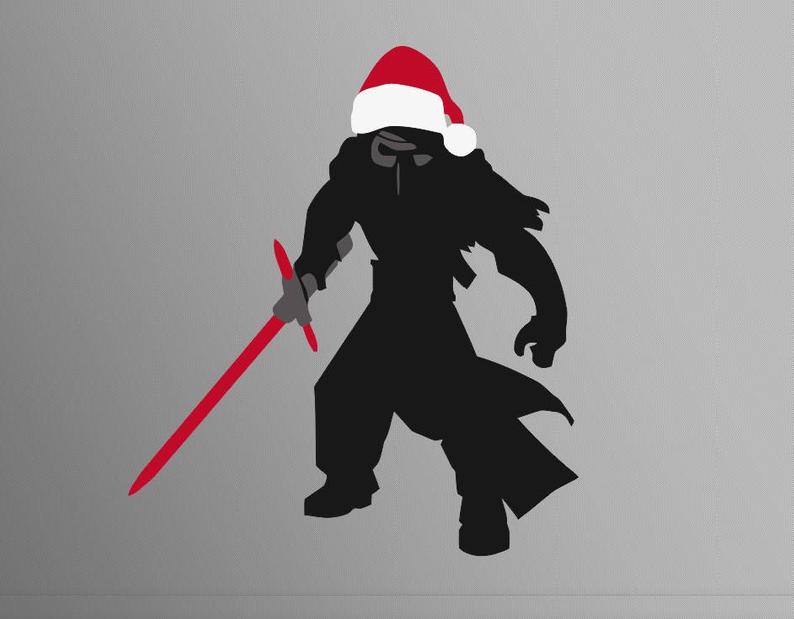 Kylo Ren Christmas Clipart Silhouette Cameo Etsy 794x619 Kylo Ren Christmas Clipart Silhouette Cameo Etsy