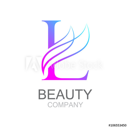500x500 Abstract Letter L Logo Design Template With Beauty Industry