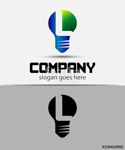 417x500 Fresh Idea Art Design Concept L Logo Vector Design Template