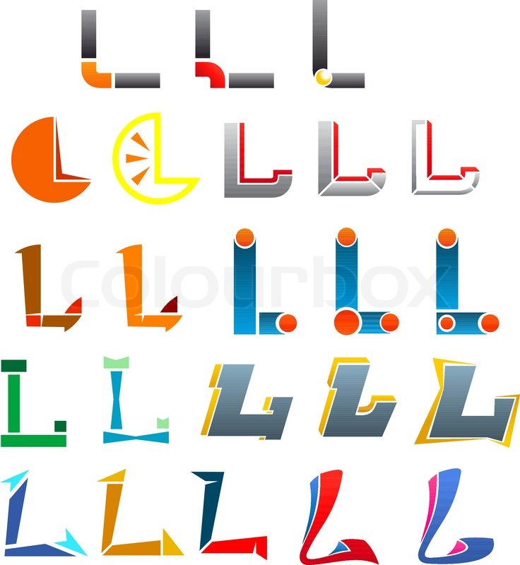 736x800 Set Of Alphabet Symbols And Elements Stock Vector Colourbox