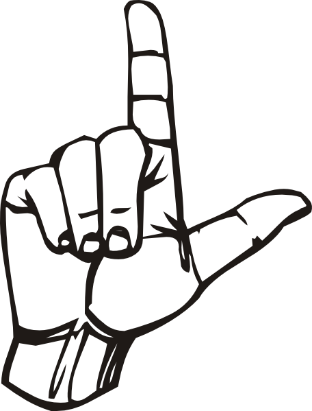 456x599 Sign Language L Clip Art