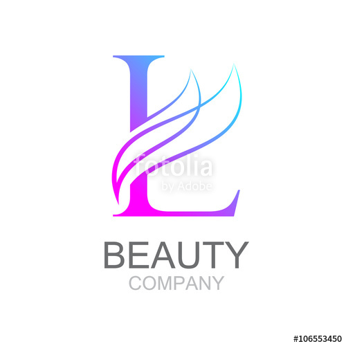 500x500 Abstract Letter L Logo Design Template With Beauty Industry