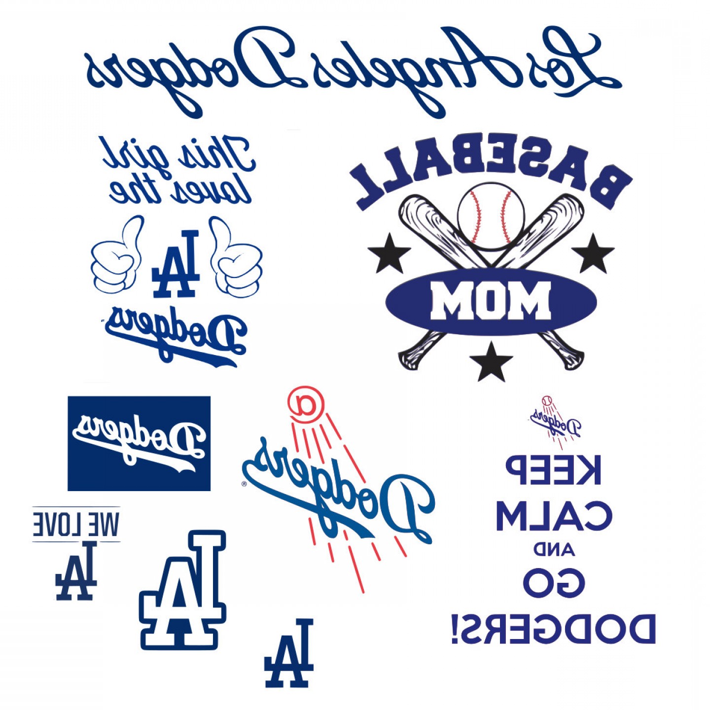 1440x1440 La Dodgers Logo Vector Geekchicpro