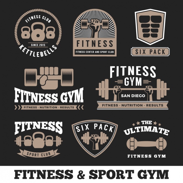 626x626 Fitness Logos Collection Vector Free Download
