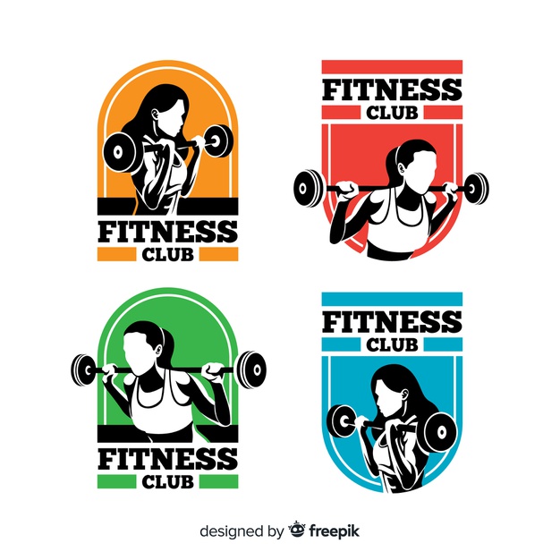 626x626 Flat Fitness Logo Template Collection Vector Free Download