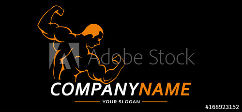 500x231 Fitness Gym Sport Man Vector Logo Vector Illustration