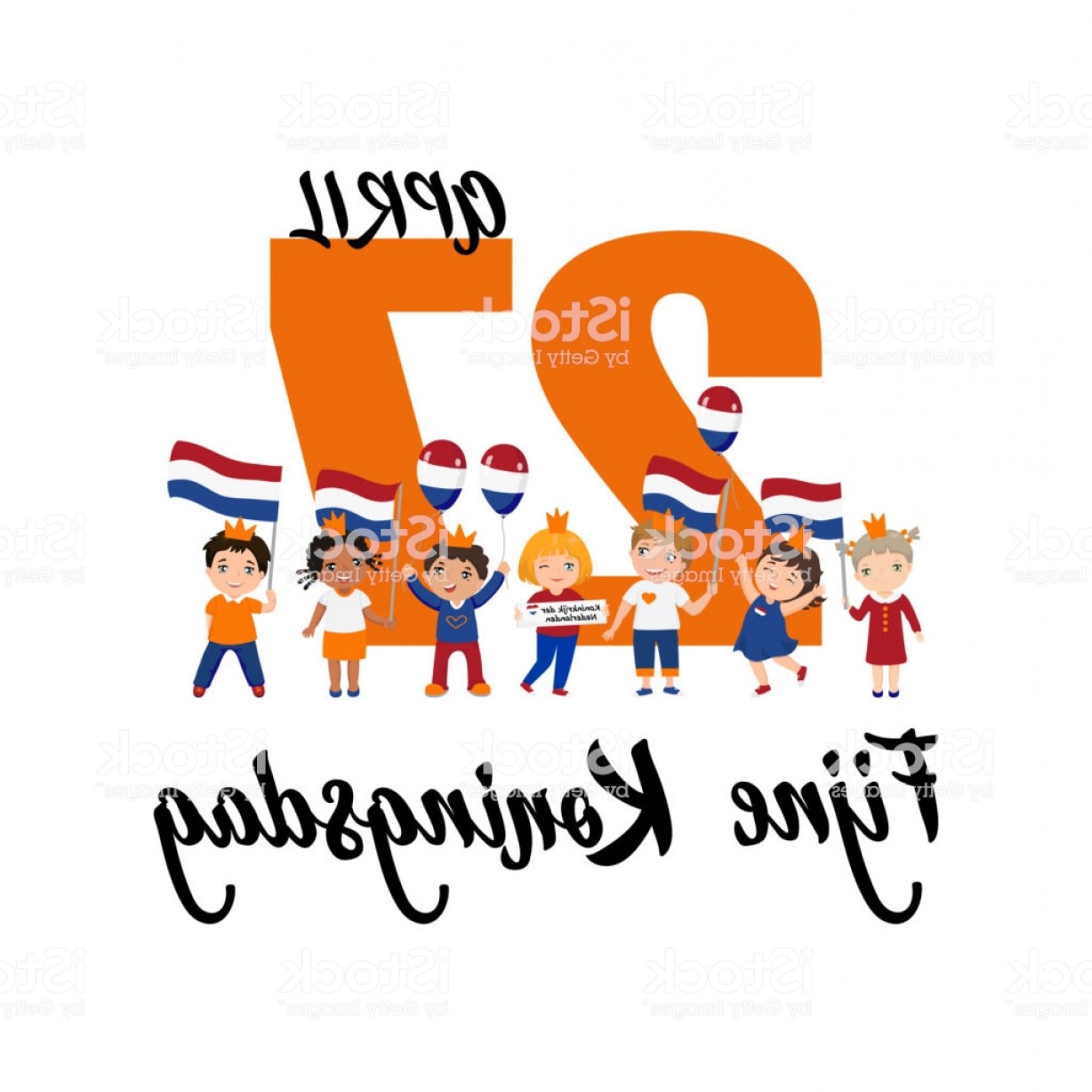 1228x1228 Happy Kings Day April Th Lettering Vector Element For Flyers