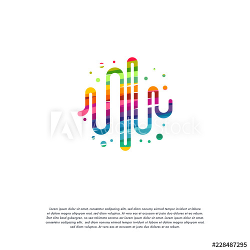 500x500 Abstract Colorful Pulse Logo Vector, Heartbeat Logo Designs