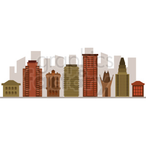 300x300 Los Angeles Skyline Vector No La Label Clipart Royalty Free Gif
