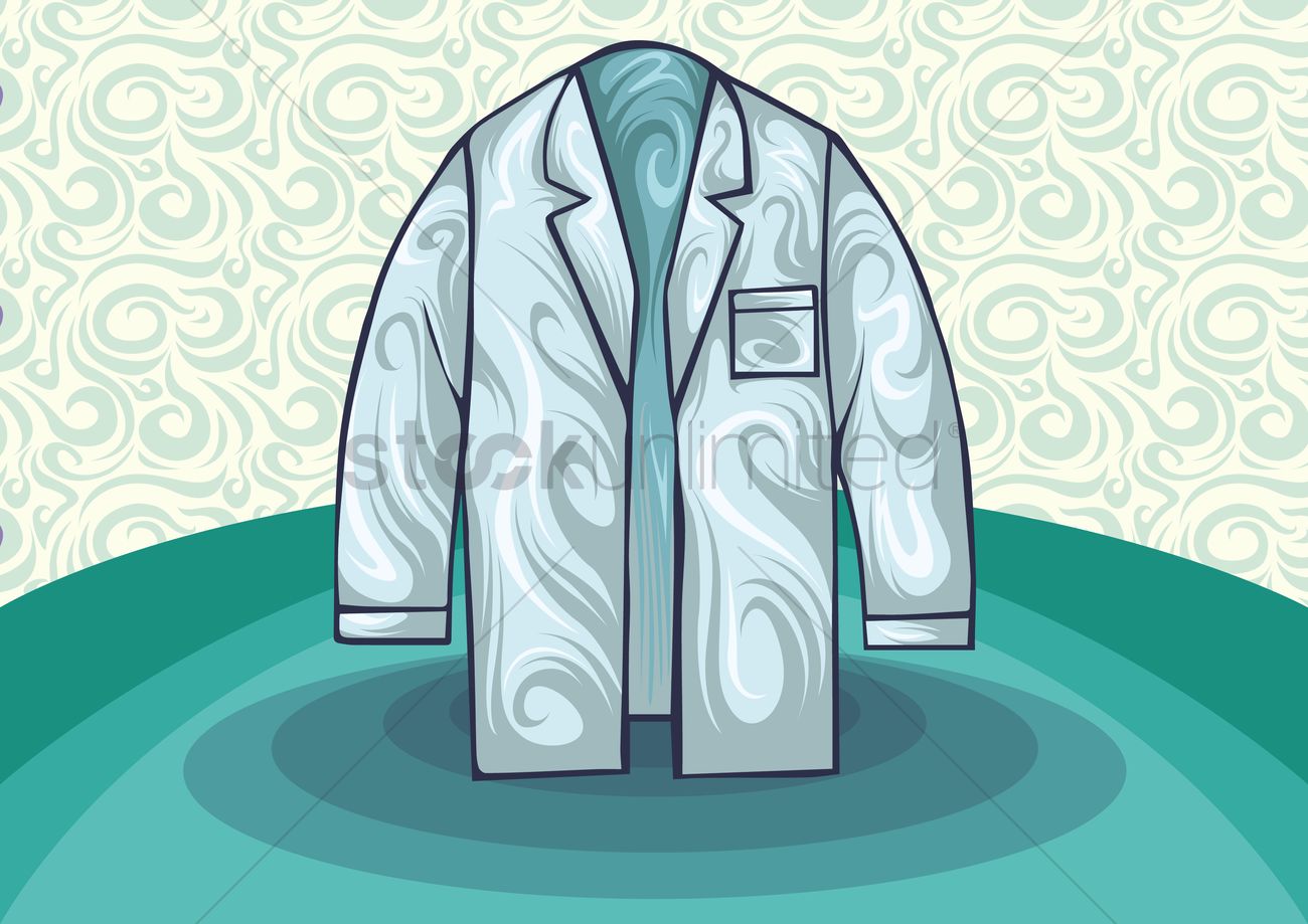 1300x919 Lab Coat Vector Image