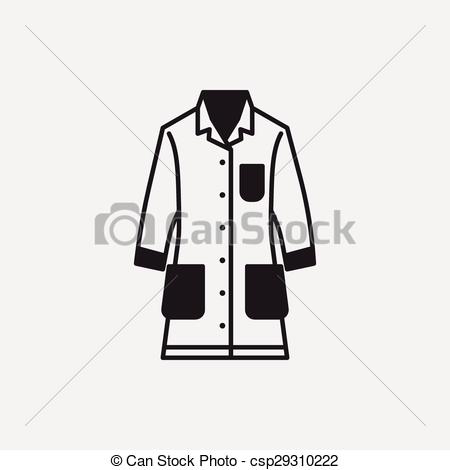 450x470 Lab Coat Icon Vector Illustration
