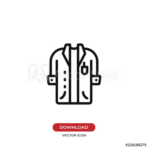 500x500 Lab Coat Vector Icon
