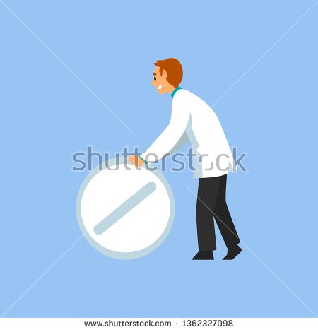 450x470 Stock Vector Male Professional Doctor Character With Big Pill