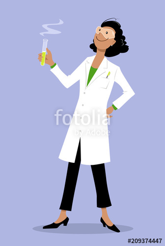 336x500 Female Chemistry Scientist In A Lab Coat Holding A Vile