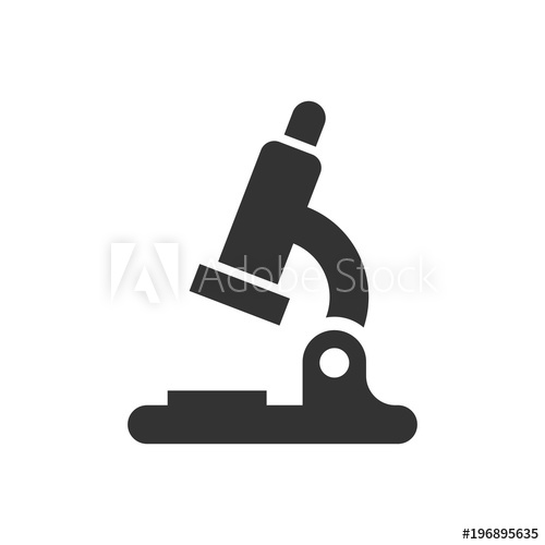 500x500 Microscope Lab Icon Vector Illustration Business Concept