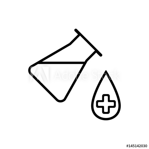 500x500 Lab Icon Vector Illustration Isolated On White Background