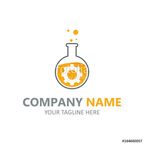 500x500 Lab Vector Logo Illustration Element Template Laboratory Emblem