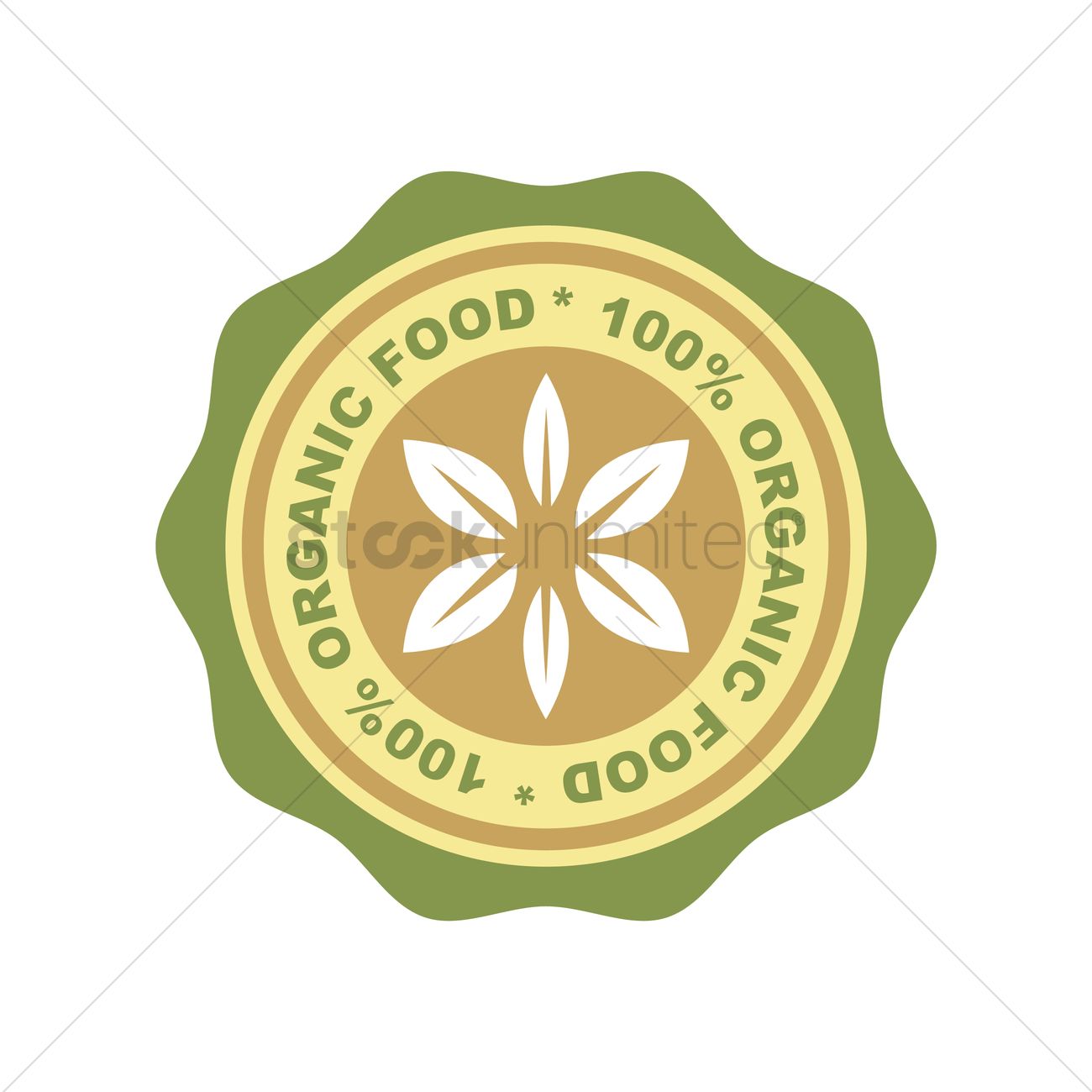 1300x1300 Organic Food Label Design Vector Image