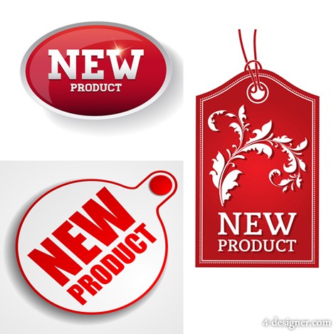 472x469 Designer New Icon Label Sales Tag Vector Material