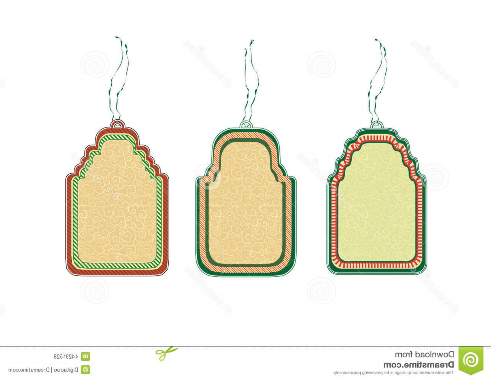 1560x1210 Stock Illustration Blank Christmas Style Sale Tag Set Vintage