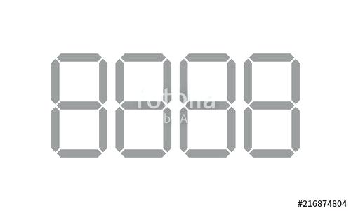 500x300 Digital Price Tag Vector Template Digit Numbers Price Label
