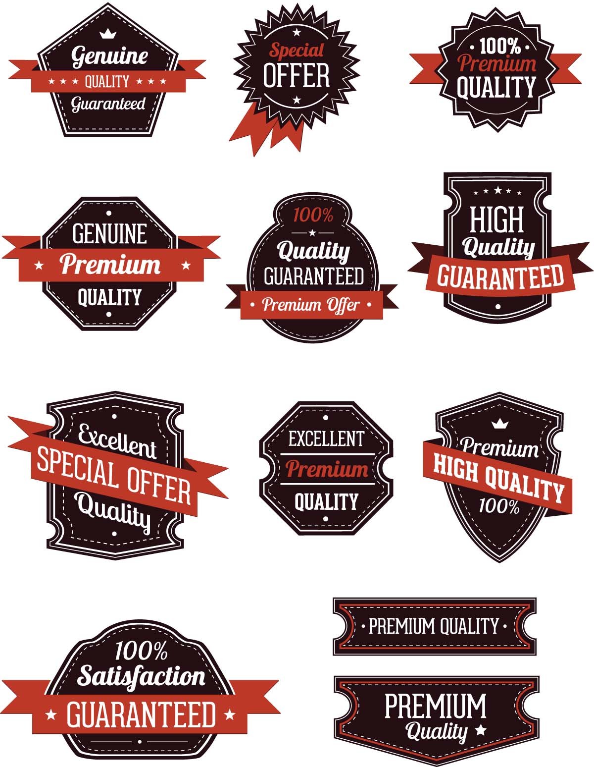1200x1548 Retro Premium Labels Vector Set Free Download