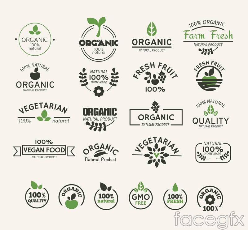 800x744 Free Download Natural Green Food Label Vector Free Vector