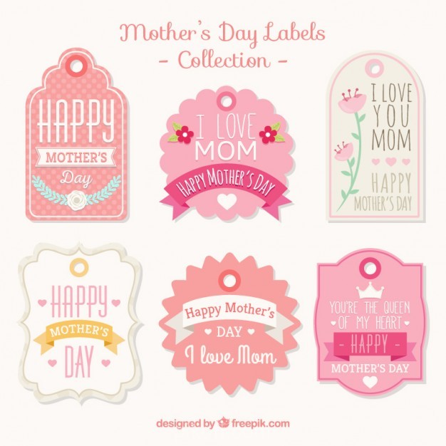 626x626 Collection Of Vintage Pink Mother's Day Label Vector Free