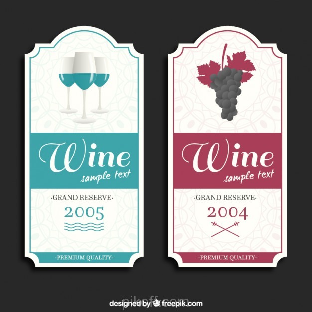 626x626 Elegant Wine Labels Set Vector Free Download