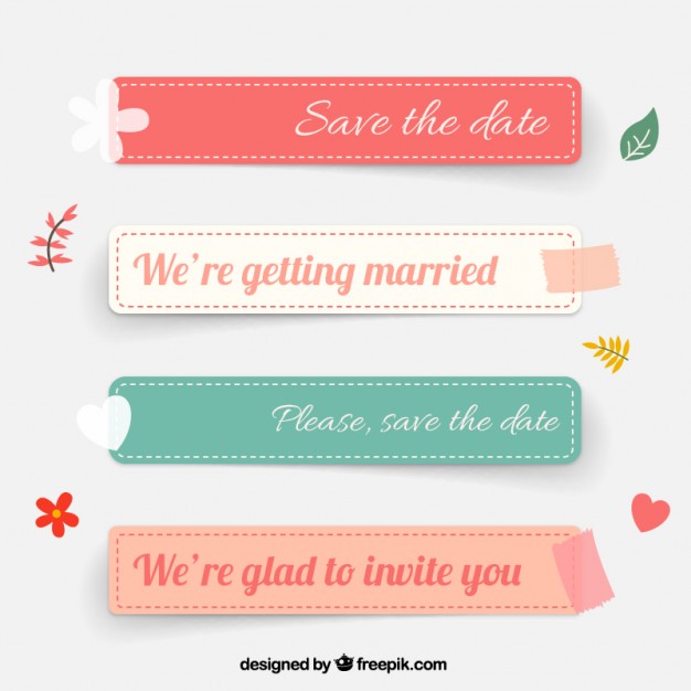 626x626 Wedding Labels Vector Free Download